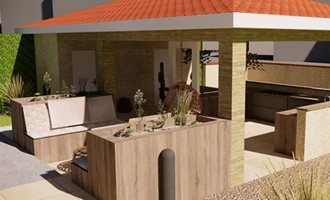 Pool house en structure bois et atelier, Veauche, TB Maîtrise d'Œuvre