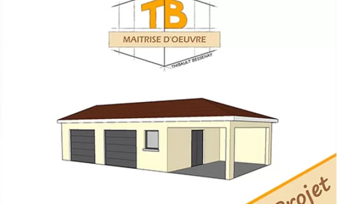 Garage double et carport, Saint Just Saint Rambert, TB Maîtrise d'Œuvre