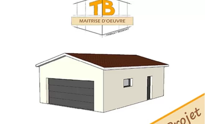 Garage simple de maison individuelle, Veauche, TB Maîtrise d'Œuvre
