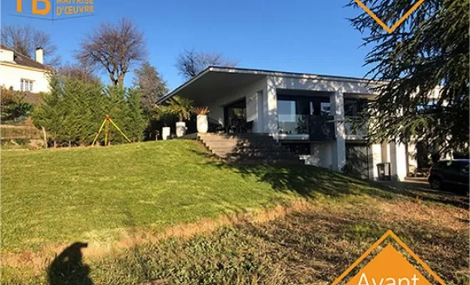 Agrandissement de maison contemporaine (Salon, espace nuit et suite parentale), Saint-Galmier, TB Maîtrise d'Œuvre