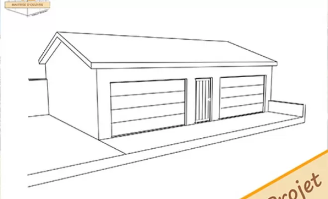 Garage double de maison individuelle, Veauche, TB Maîtrise d'Œuvre