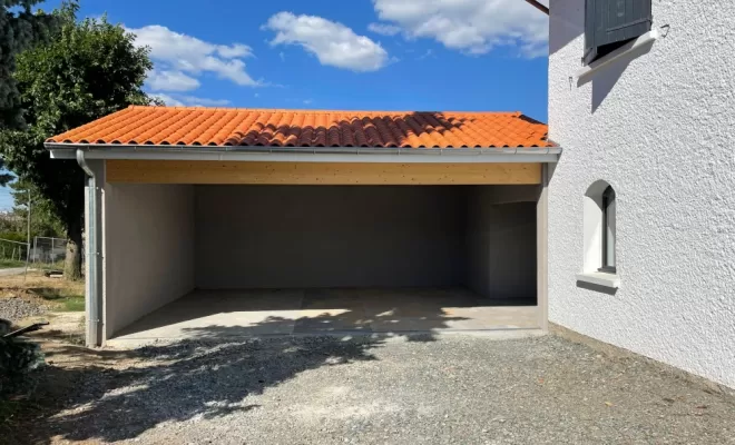 Carport de maison individuelle, Saint-Médard-en-Forez, TB Maîtrise d'Œuvre