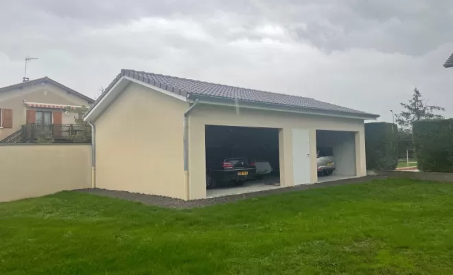 Garage double de maison individuelle, Veauche, TB Maîtrise d'Œuvre
