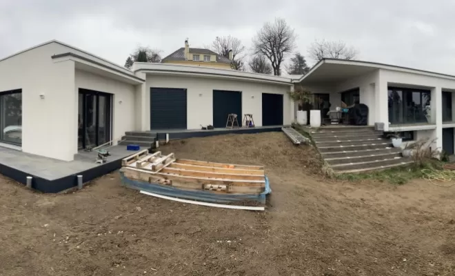 Agrandissement de maison contemporaine (Salon, espace nuit et suite parentale), Saint-Galmier, TB Maîtrise d'Œuvre