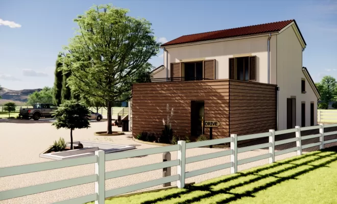 Projet de rénovation et d'agrandissement d'une vieille bâtisse en appartement et magasin de producteurs, Chambœuf, TB Maitrise d'œuvre