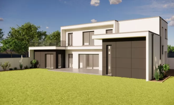 Projet de construction d'une villa moderne, Andrézieux-Bouthéon, TB Maitrise d'œuvre