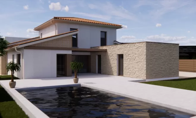 Construction d'une villa de style contemporain, Saint-Just-Saint-Rambert, TB Maitrise d'Oeuvre