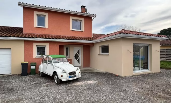 Agrandissement de maison individuelle (Pièce de vie et garage), Cuzieu, TB Maitrise d'Œuvre