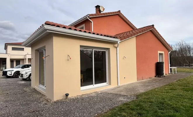Agrandissement de maison individuelle (Pièce de vie et garage), Cuzieu, TB Maitrise d'Œuvre