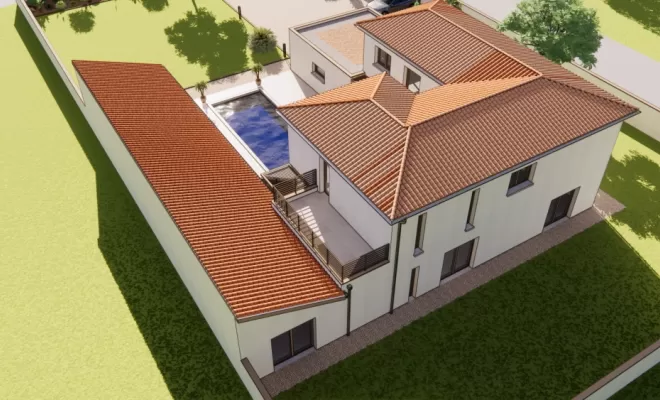 Construction d'une villa moderne, Veauche, TB Maitrise d'Oeuvre