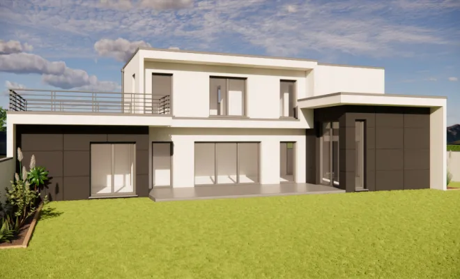 Construction d'une villa moderne, Andrézieux-Bouthéon, TB Maitrise d'Oeuvre