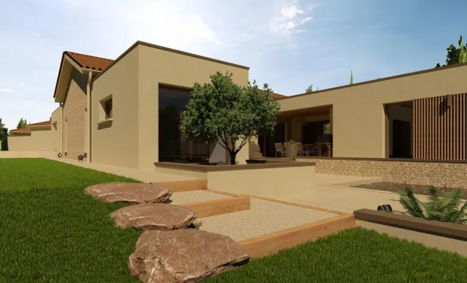 Projet de construction d'une villa individuelle, alliant style contemporain et traditionnel, St-Médard-en-Forez, TB Maitrise d'œuvre
