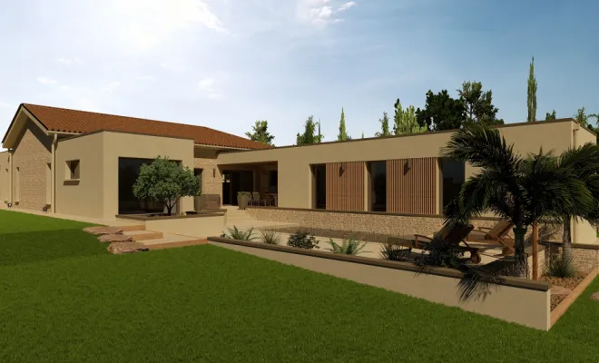 Projet de construction d'une villa individuelle, alliant style contemporain et traditionnel, St-Médard-en-Forez, TB Maitrise d'œuvre